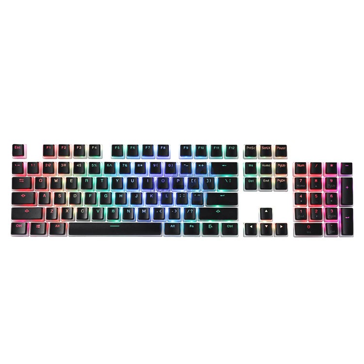 redragon a130 doublshot pbt keycaps for mechanical keyboard black