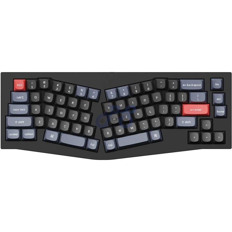 keychron q8 alice custom mechanical keyboard brown switch carbon black