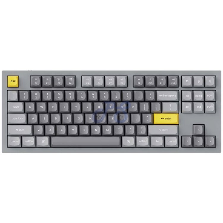 keychron q3 qmk custom mechanical keyboard brown switch silver gray