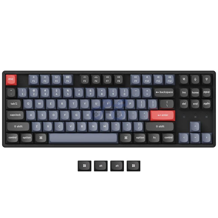 keychron k8 pro tkl wireless mechanical keyboard blue switch white backlight