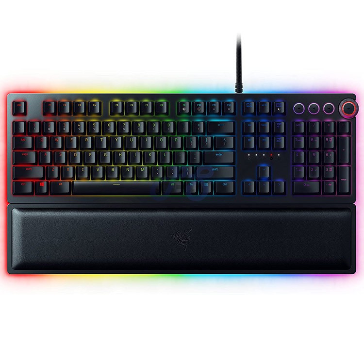 razer huntsman elite opt0 mechanical keyboard purple clickyswitches