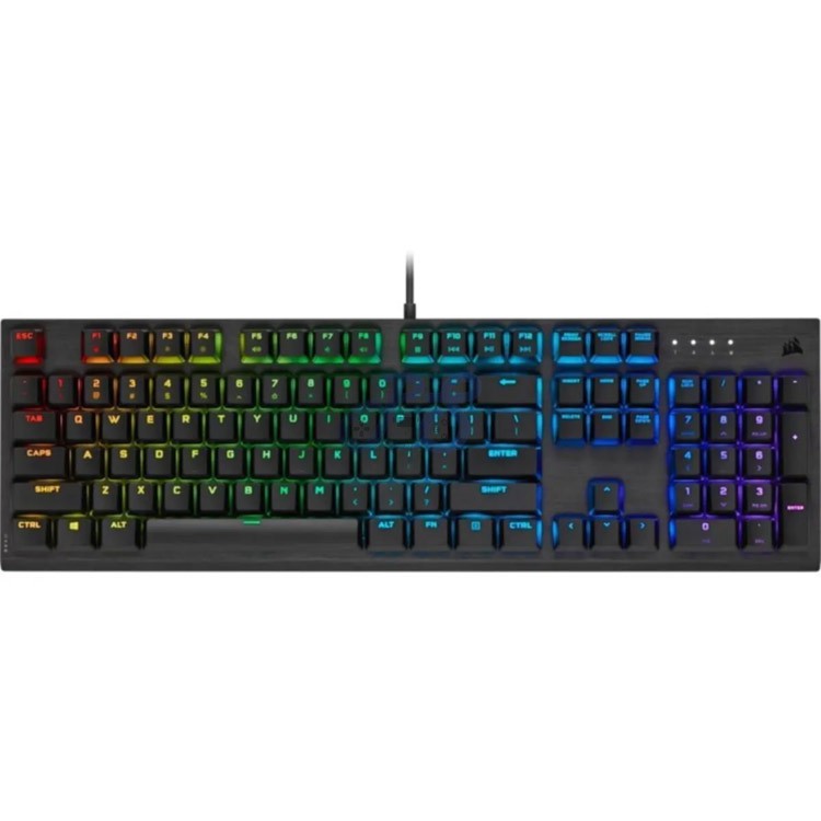 corsair k60 rgb pro low profile mechanical gaming keyboard cherry mx speed switch