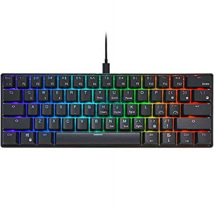royal kludge rk61 mechanical keyboard blue switch black