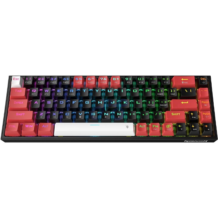 redragon castor pro wireless mechanical gaming keyboard black amp red