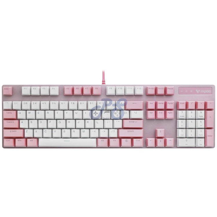 rapoo v500 pro mechanical gaming keyboard pinkwhite