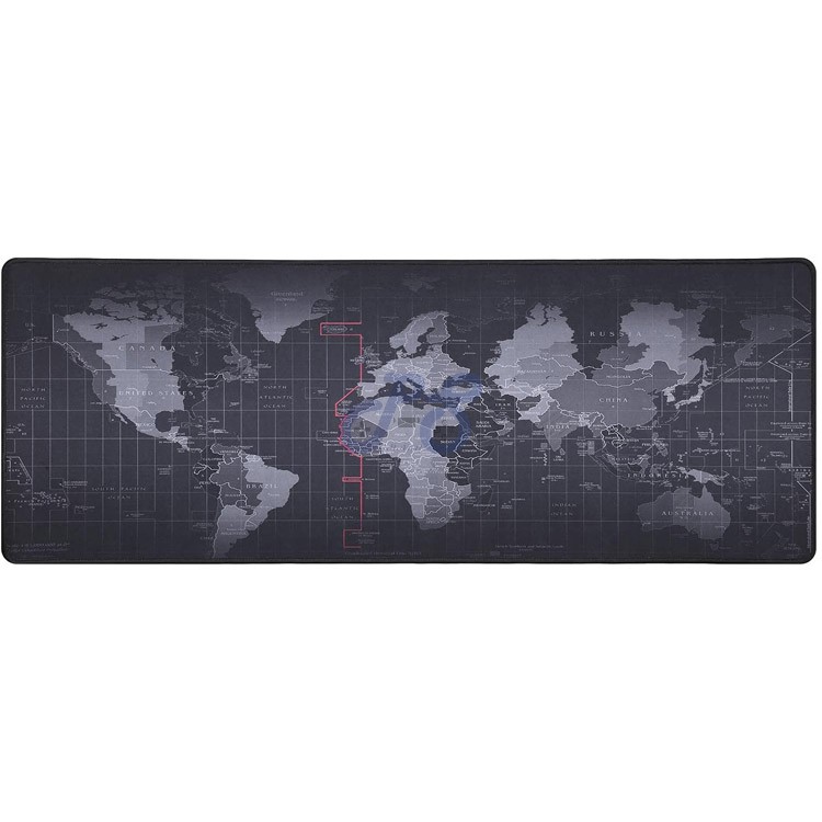 gamin mouse pad black world map