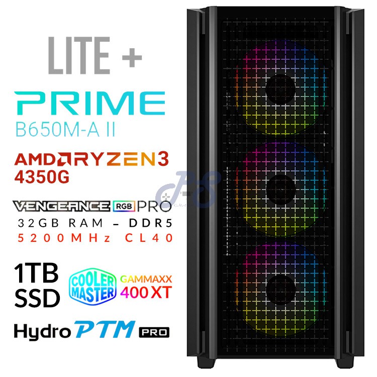 lite amd cg540 full rgb gaming pc
