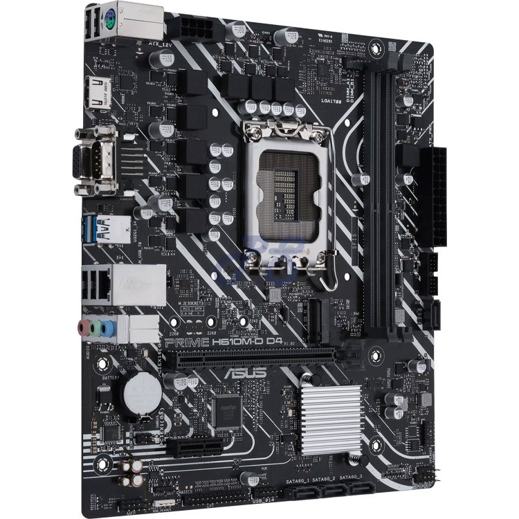 asus prime h610md d4 matx motherboard intel chipset
