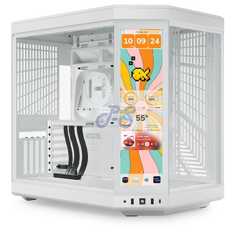 hyte y70 touch infinite display snow white
