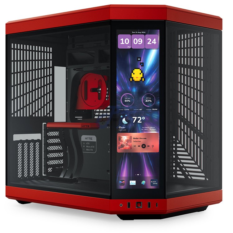 hyte y70 touch infinite display black cherry