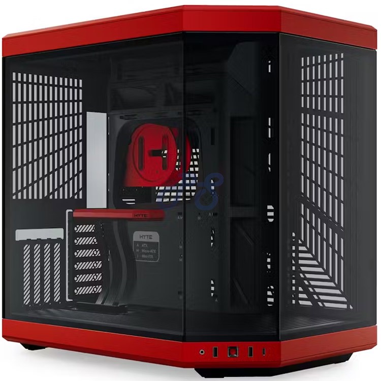hyte y70 midtower dualchamber modern aesthetic pc case black cherry