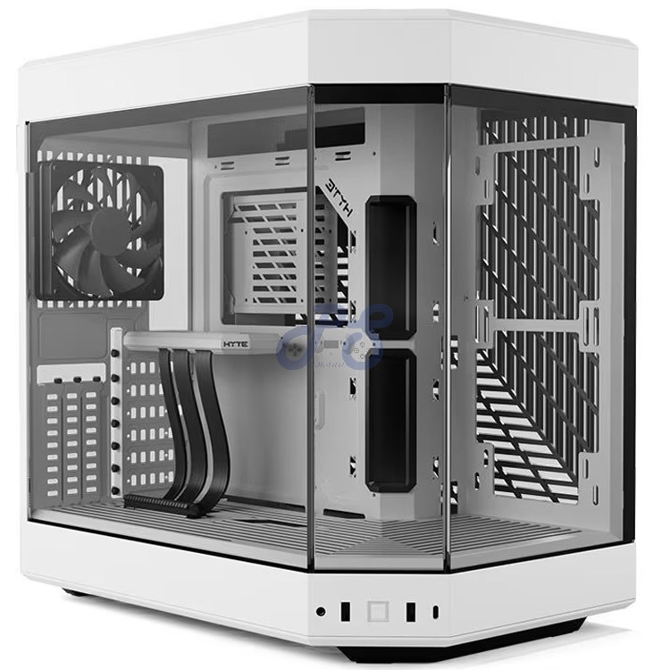 hyte y60 midtower modern aesthetic pc case snow white