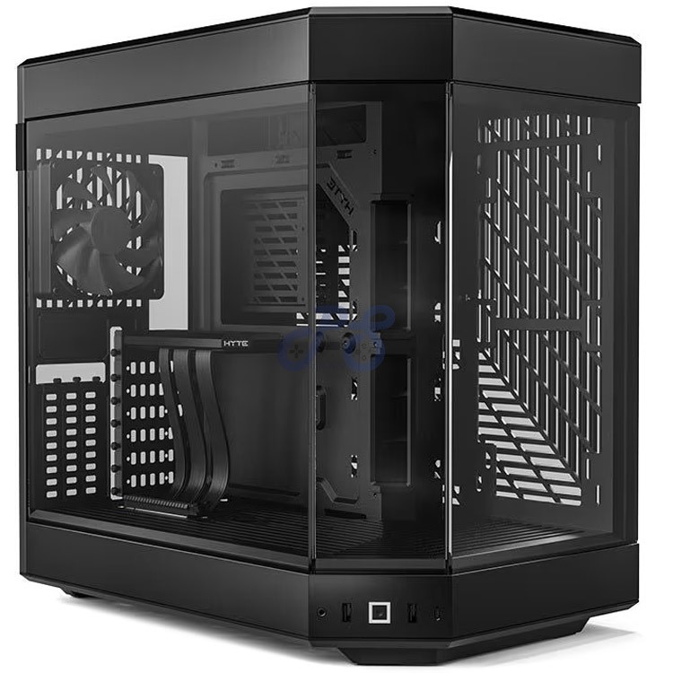 hyte y60 midtower modern aesthetic pc case pitch black