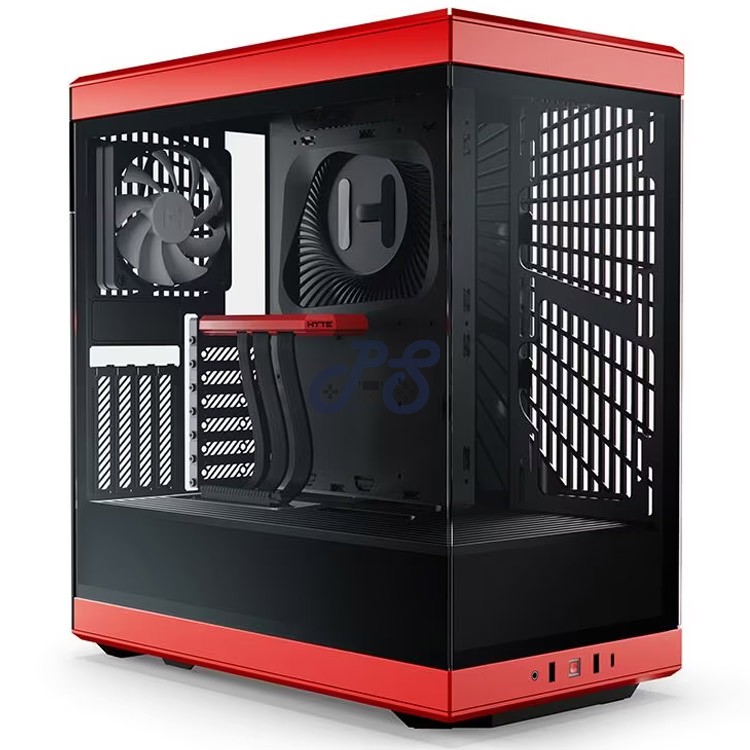 hyte y40 midtower aesthetic pc case black cherry