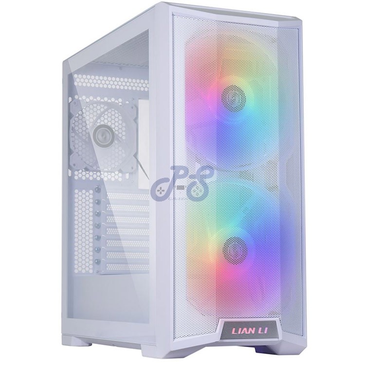 lian li lancool 215 midtower gaming pc case snow white