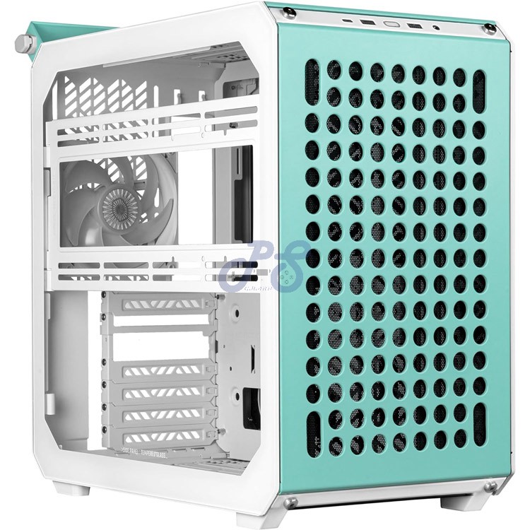 cooler master qube 500 flatpack midtower gaming pc case macaron edition