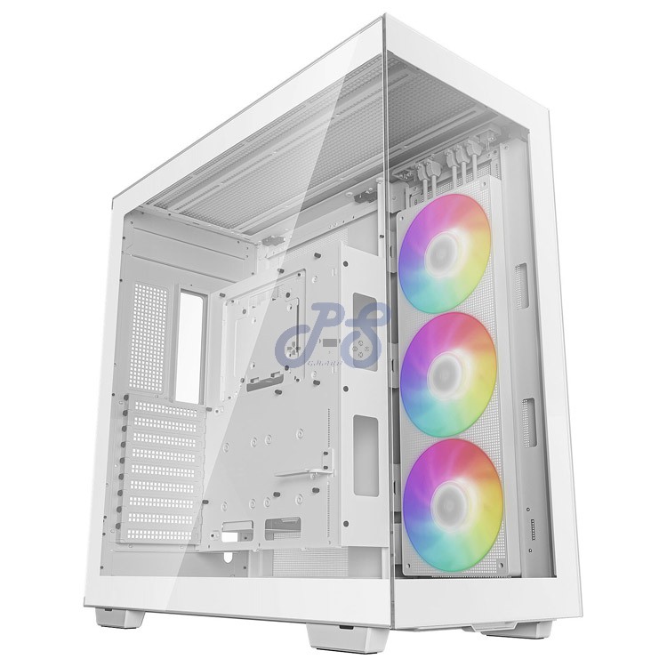 deepcool ch780 atx fulltower panoramic pc case white