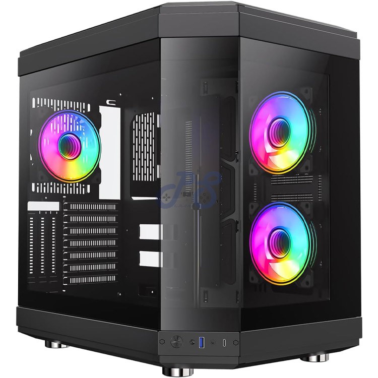 gamemax hype midtower modern aesthetic gaming pc case black