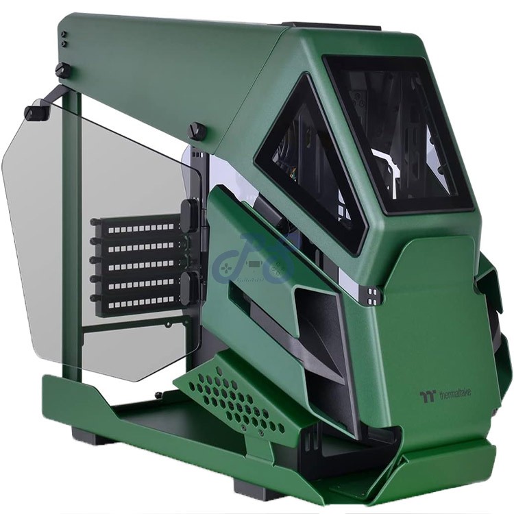 thermaltake ah t200 micro pc case racing green