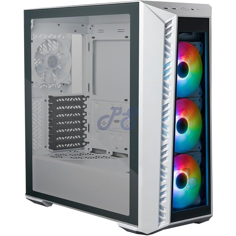 cooler master masterbox 520 argb midtower gaming pc case white