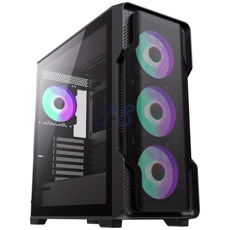 gamemax siege midtower gaming pc case black