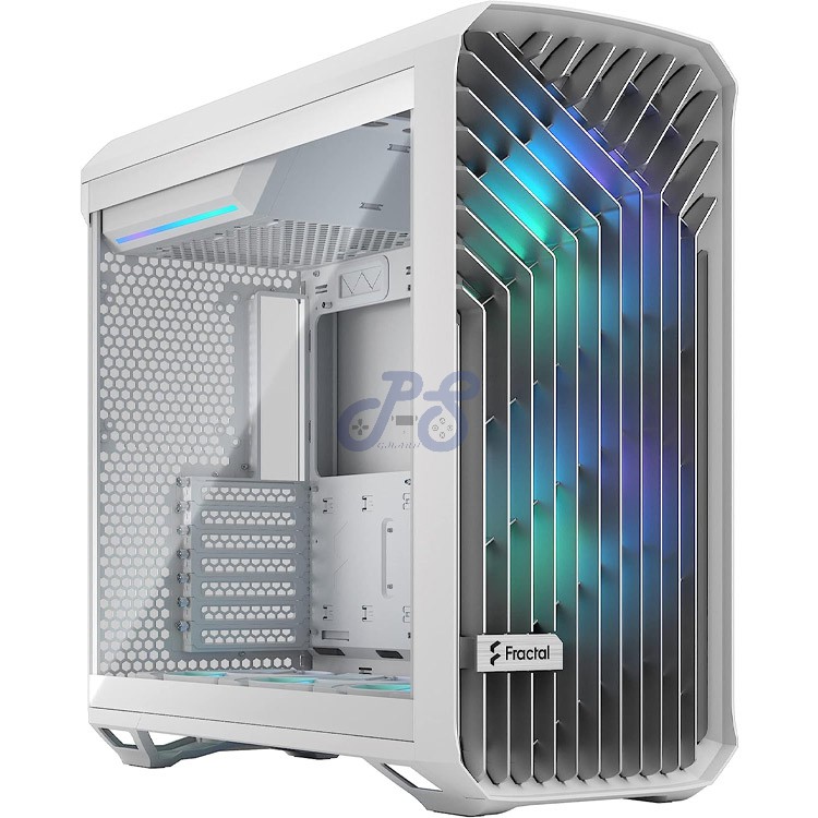 fractal design torrent rgb midtower pc case white tg clear