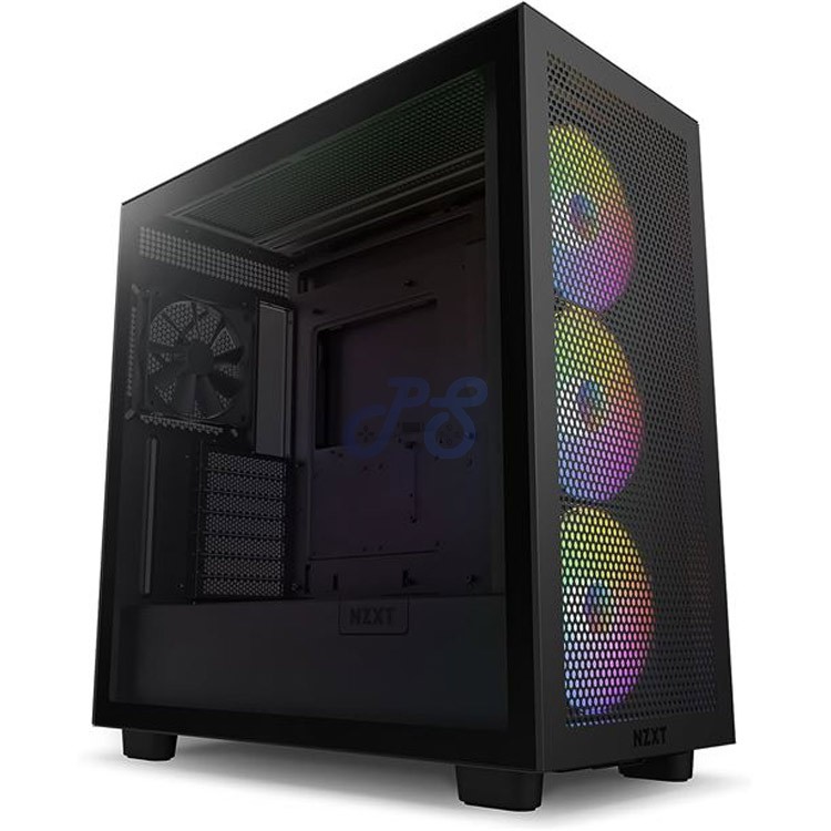 nzxt h7 flow midtower gaming pc case matte black