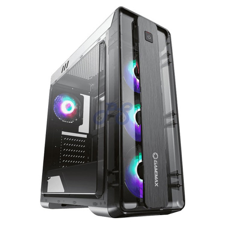 gamemax moonlight frgb g511 midtower gaming pc case white