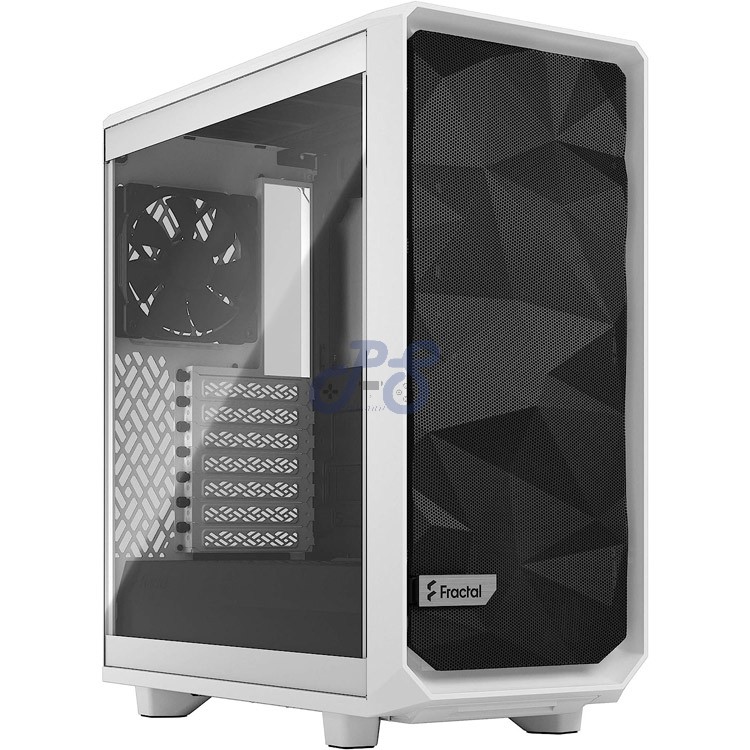 fractal design meshify 2 compact midtower pc case white tg clear tint
