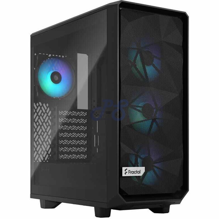 fractal design meshify 2 compact rgb midtower pc case black tg light tint