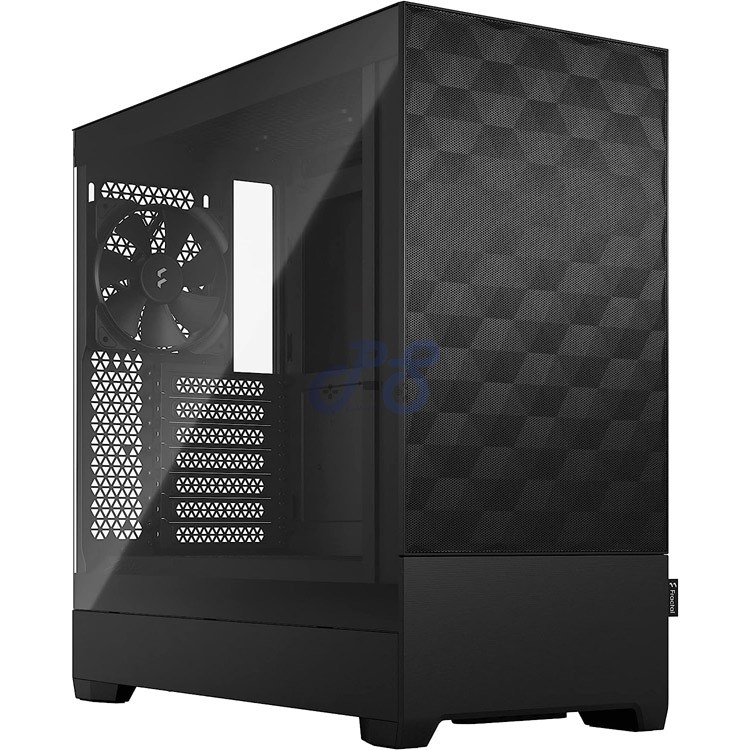 fractal design pop air midtower pc case black tg clear tint