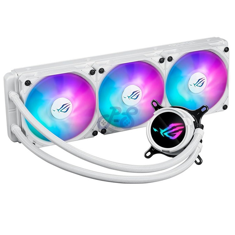asus rog strix lc iii 360 argb lcd aio cpu liquid cooler white edition