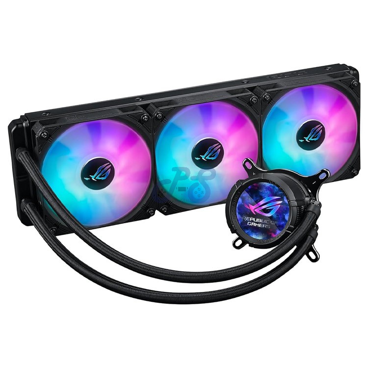 asus rog strix lc iii 360 argb lcd aio cpu liquid cooler black