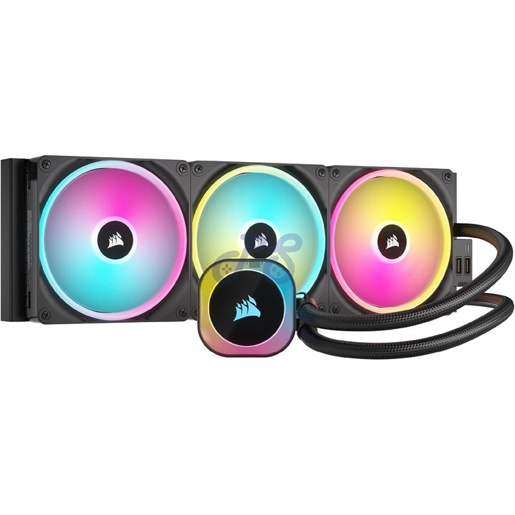 corsair icue link h170i rgb liquid cpu cooler black