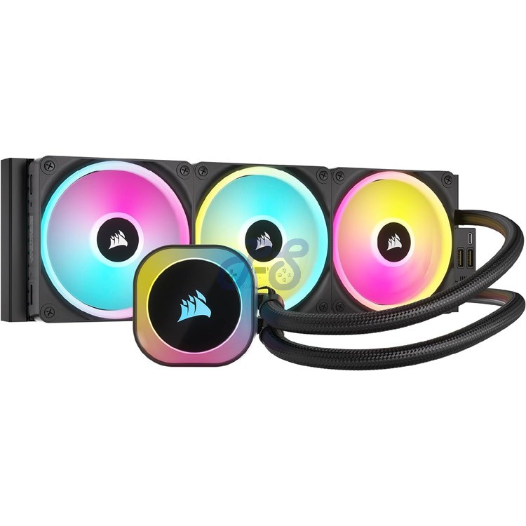 corsair icue link h150i rgb extreme performance 360mm liquid cpu cooler