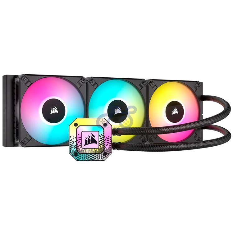 corsair icue h150i elite capellix xt extreme performance 360mm rgb liquid cpu cooler