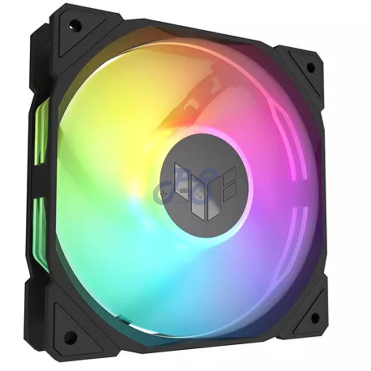 asus tuf gaming tr120 argb reverse blade pc case fan black