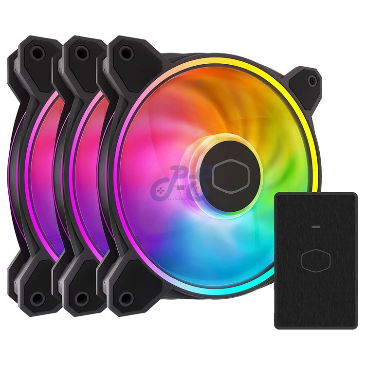 cooler master masterfan mf120 halo2 3in1 pc case fan black
