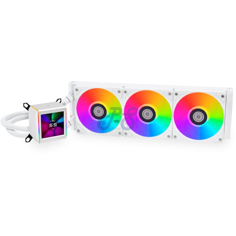 lian li galahad ii lcd 360 aio liquid cpu cooler white