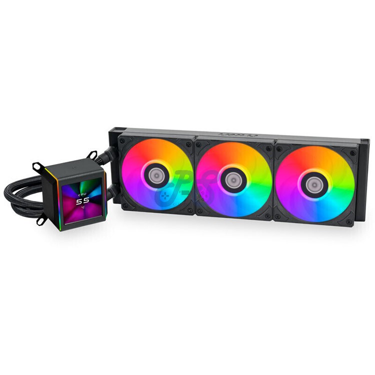 lian li galahad ii lcd 360 aio liquid cpu cooler black
