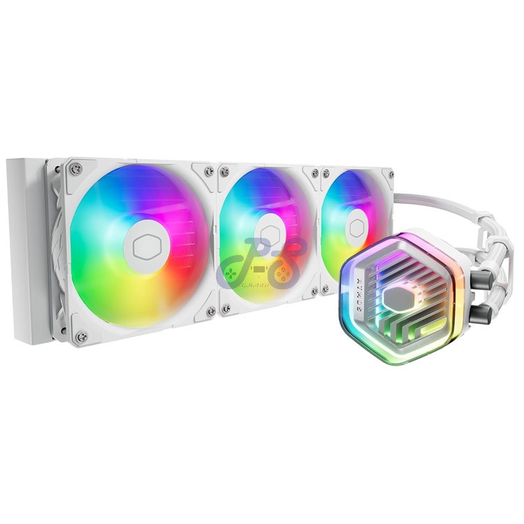 cooler master masterliquid atmos 360 aio cpu watercooler white