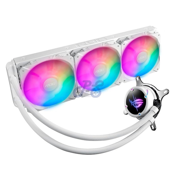 asus rog strix lc ii 360 argb aio cpu liquid cooler white