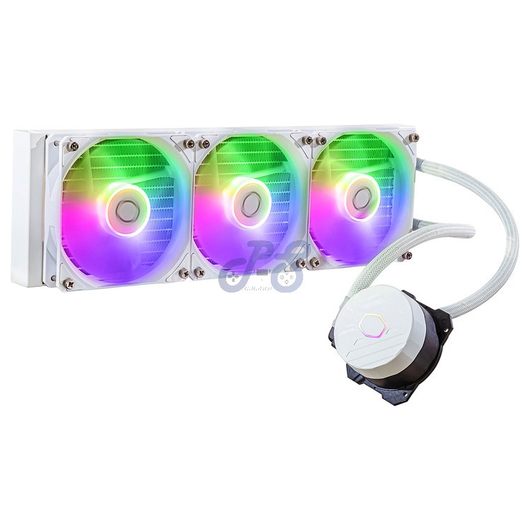 cooler master masterliquid 360l core argb aio cpu cooler white