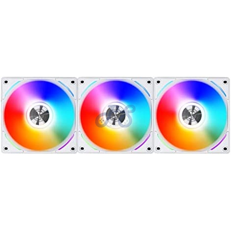 lian li uni al120 argb case fan 3p 120mm white