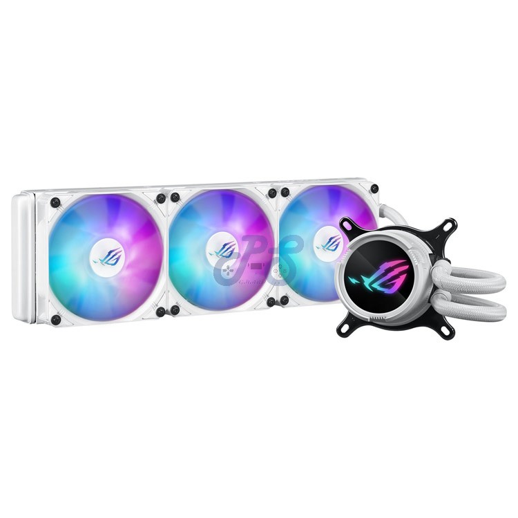 asus rog strix lc iii 360 argb aio liquid cpu cooler white edition