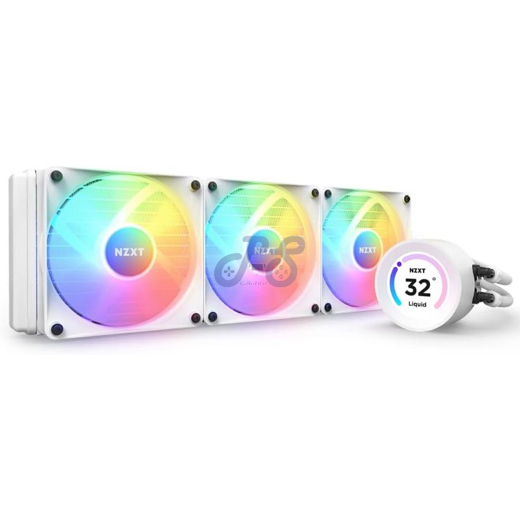 nzxt kraken elite 360 rgb aio cpu liquid cooler white