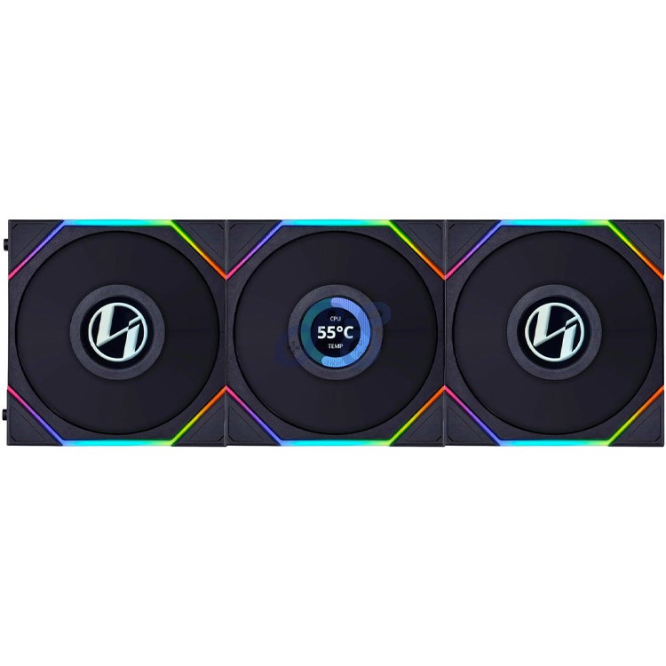 lian li uni tl120 lcd 3in1 pc case fan black