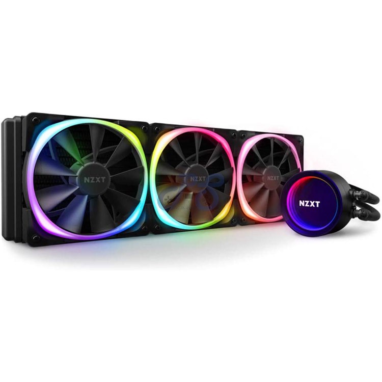 nzxt kraken x73 aio rgb liquid cpu cooler 360mm matte black