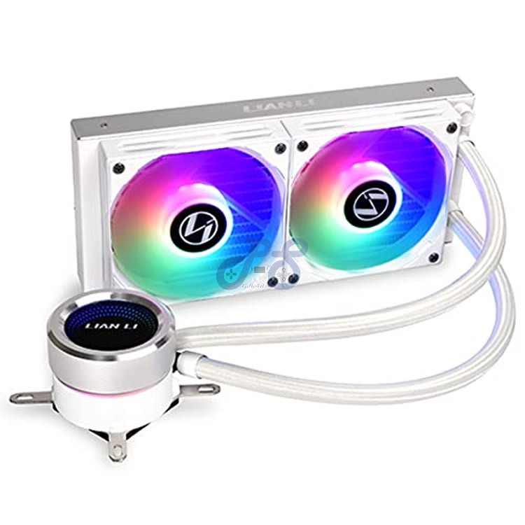 lian li galahad 240 argb aio liquid cpu cooler white