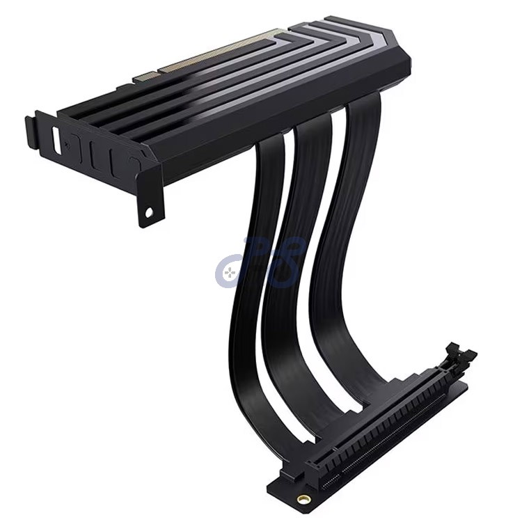 hyte pcie 40 luxury riser cable pitch black